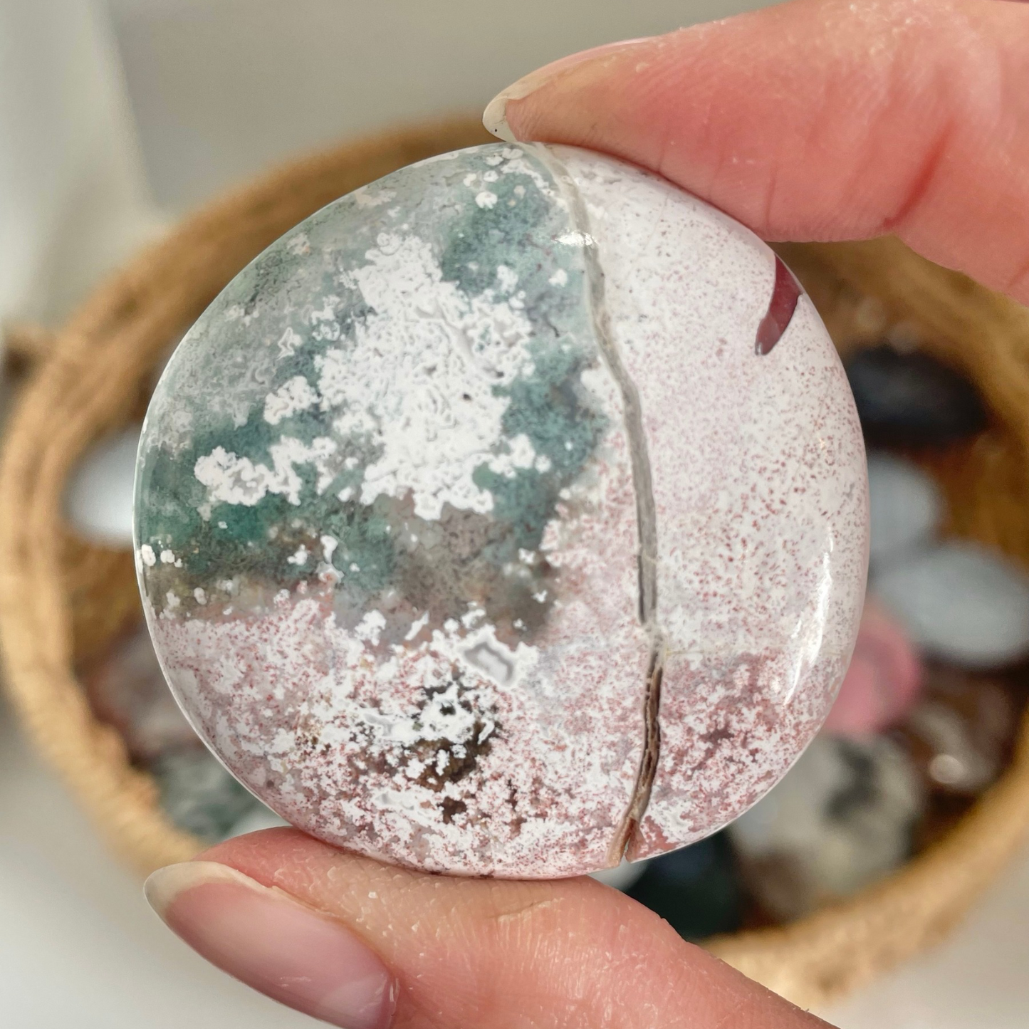 Unicorn Jasper Cookie Palm Stone