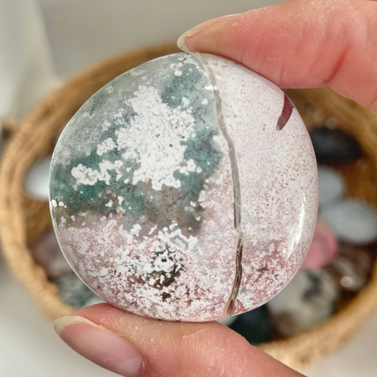 Unicorn Jasper Cookie Palm Stone
