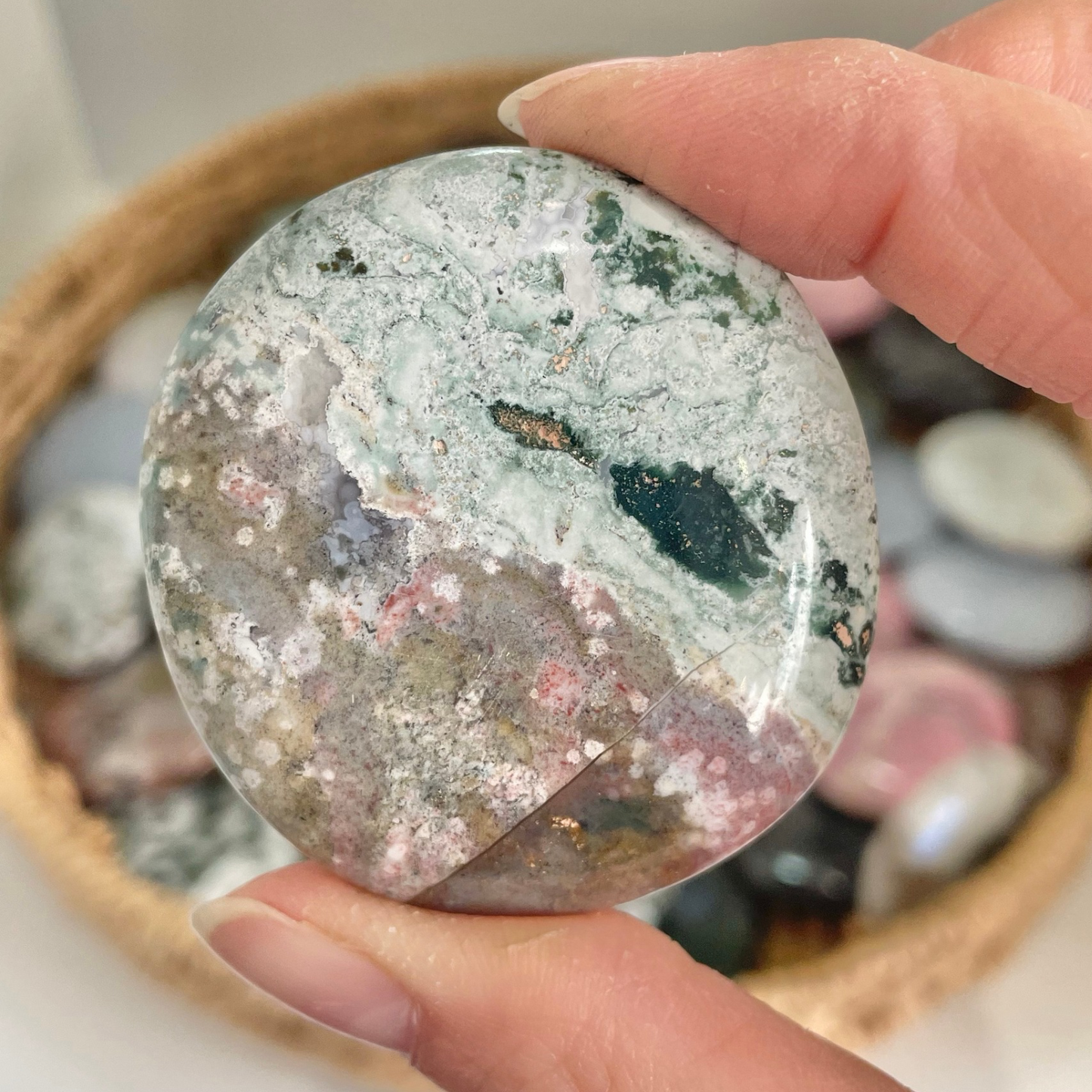 Unicorn Jasper Cookie Palm Stone