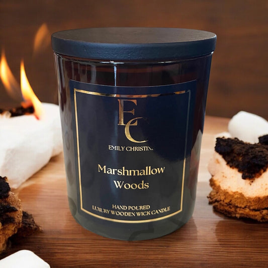 Marshmallow Woods Luxury Wooden Wick Candle