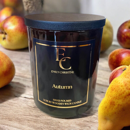 Autumn Luxury Wooden Wick Candle