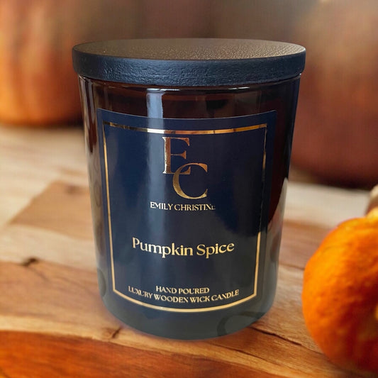 Pumpkin Spice Luxury Wooden Wick Candle