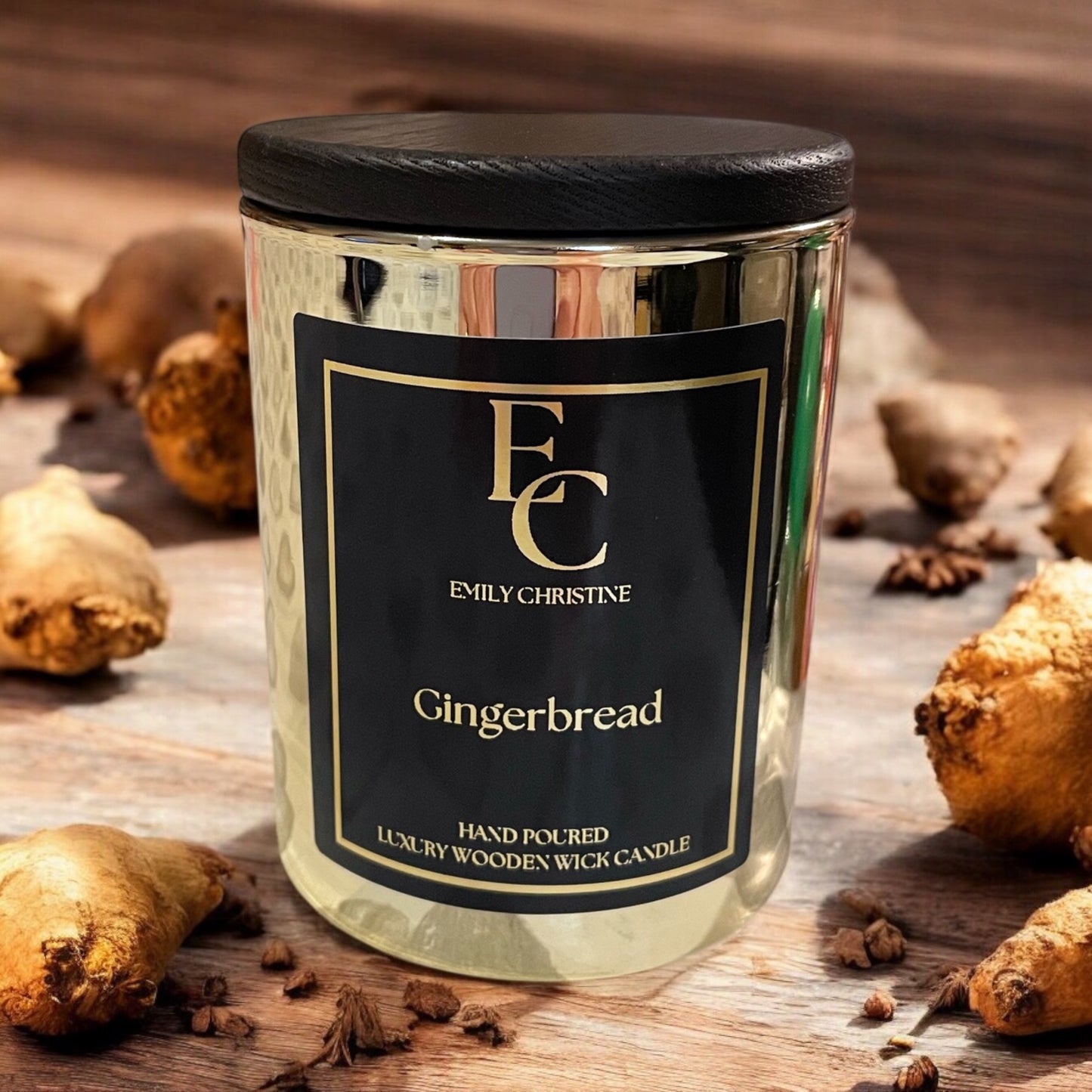 Gingerbread Luxury Wooden Wick Candle “LIMITED EDITION”